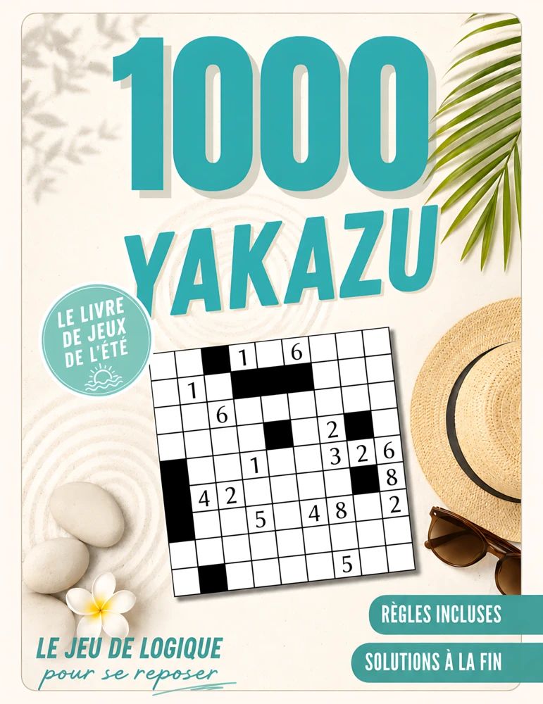 Couverture 1000 Grilles de Yakazu pour se reposer de Éric Pillet (collection Jeux)