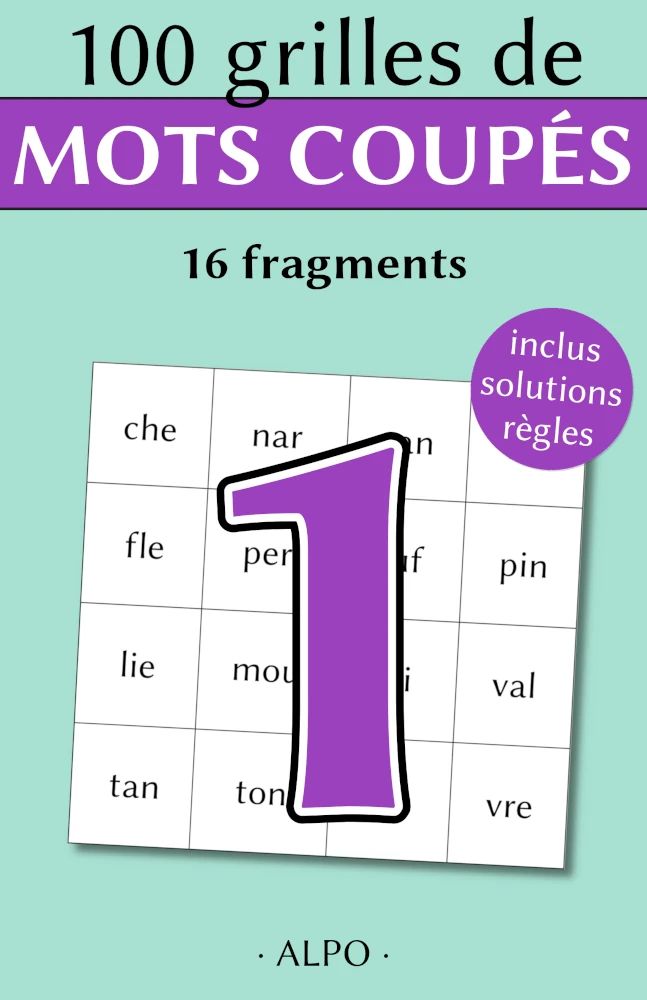 Couverture 100 mots coupés de Dominique Aubert (collection Jeux)