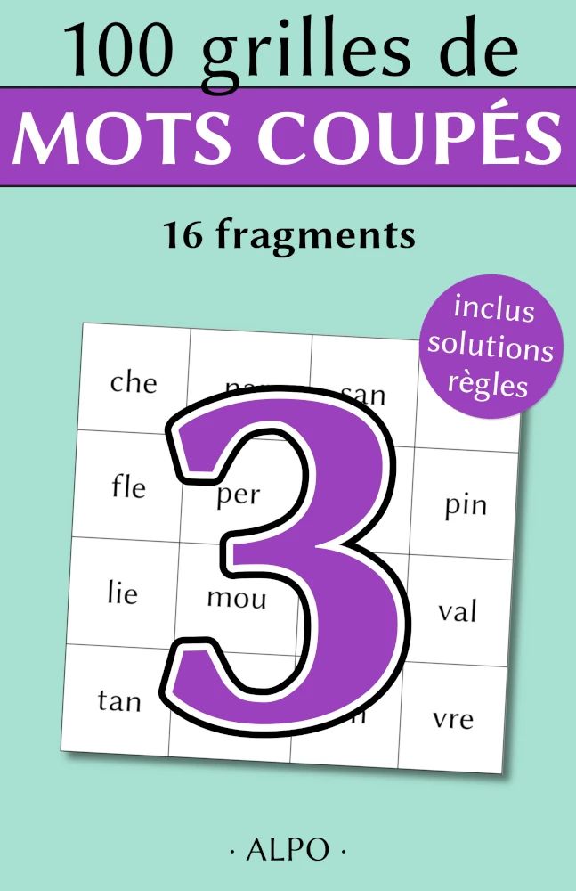 Couverture 100 mots coupés de Dominique Aubert (collection Jeux)